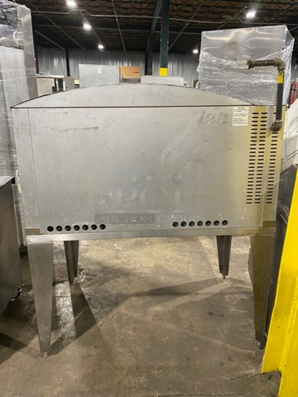 Marsal Commercial Natural Gas Powered Single Deck Pizza/ Baking Oven! All Stainless Steel! On Legs! Model: MB236 SN: 5672 - Image 4 of 10