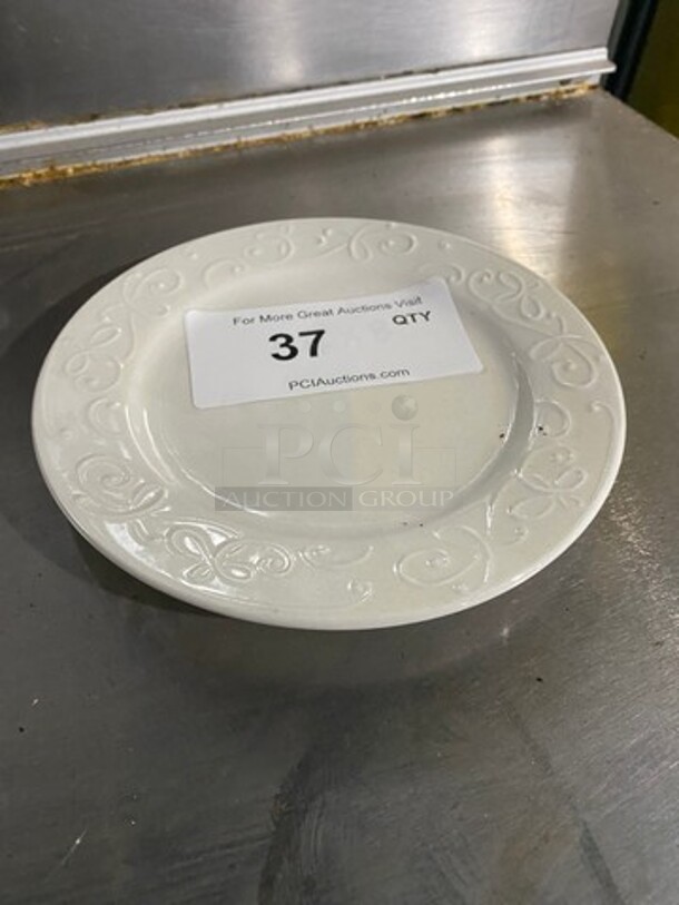 ALL ONE MONEY! Round White Ceramic Serving Plates! - Image 2 of 5