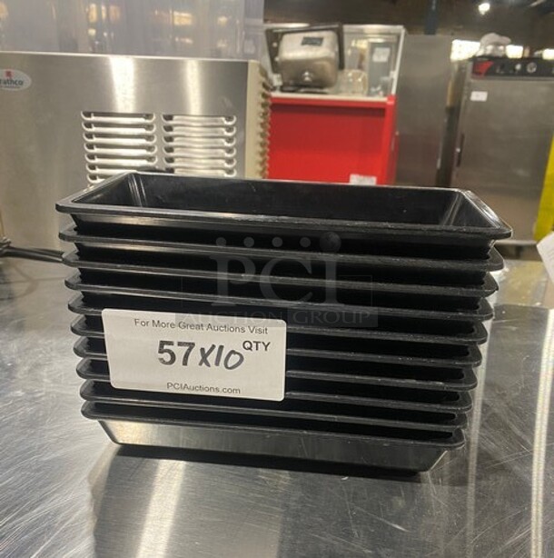 Black Poly 1/3 Food Pans! 10x Your Bid!