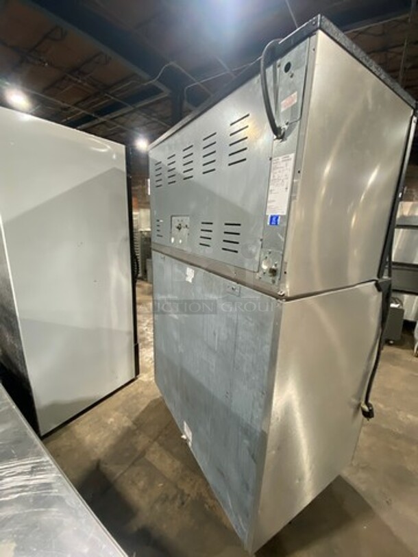 Ice-O-Matic Commercial Ice Maker Machine! On Commercial Ice Bin! All Stainless Steel! On Legs! 2x Your Bid Makes One Unit! Model: ICE1406HW6 SN: 16041280011162 208/230V 60HZ 1 Phase - Image 4 of 8