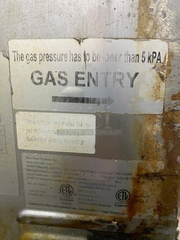 LATE MODEL! 2021 Serv Ware Commercial Natural Gas Powered Convection Oven! With View Through Doors! All Stainless Steel! On Legs with Casters! - Image 7 of 12