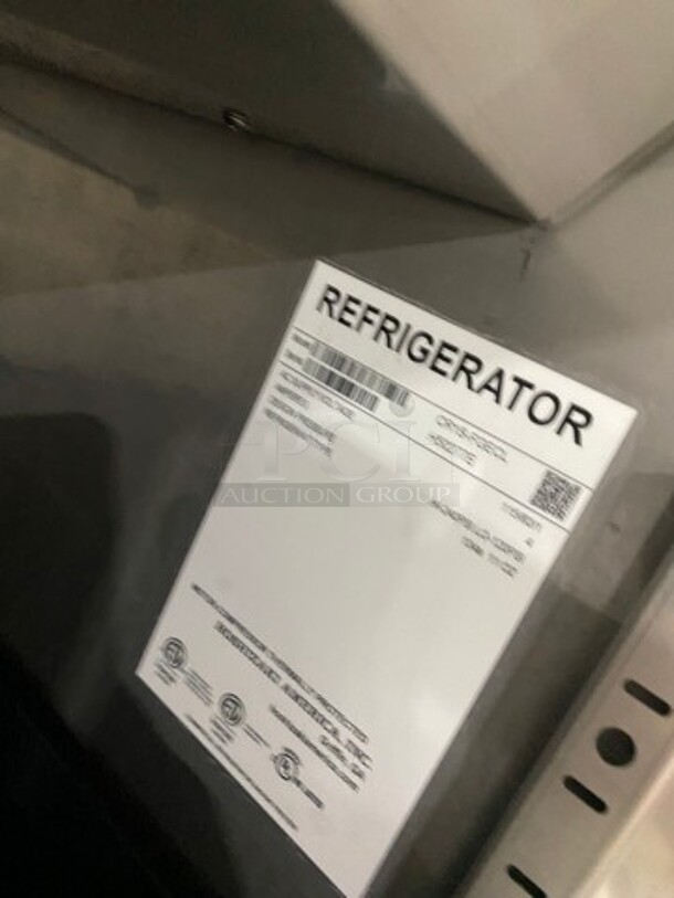 Hoshizaki Commercial Single Door Reach In Cooler! With View Through Door! Poly Drink Racks! Stainless Steel Body! On Casters! Model: CR1SFGECL SN: H50277E 115V 60HZ 1 Phase - Image 7 of 9