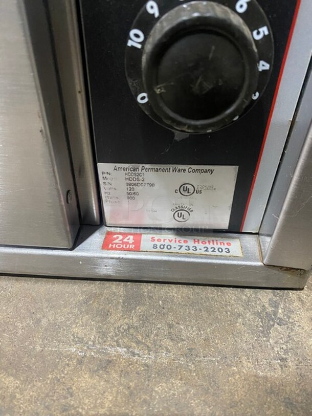 Apw Wyott Stainless Steel 2 Door Bread/Food Warming Cabinet! MODEL HDDS-2 SN: 0806DC7798 120V 1PH - Image 8 of 10