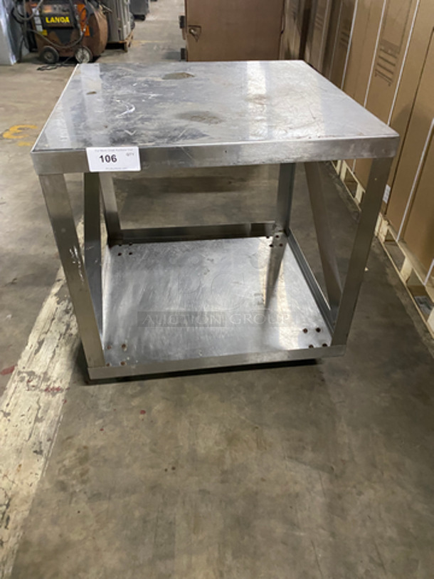 Solid Stainless Steel Work Top/ Prep Table! With Storage Space Underneath! On Casters!