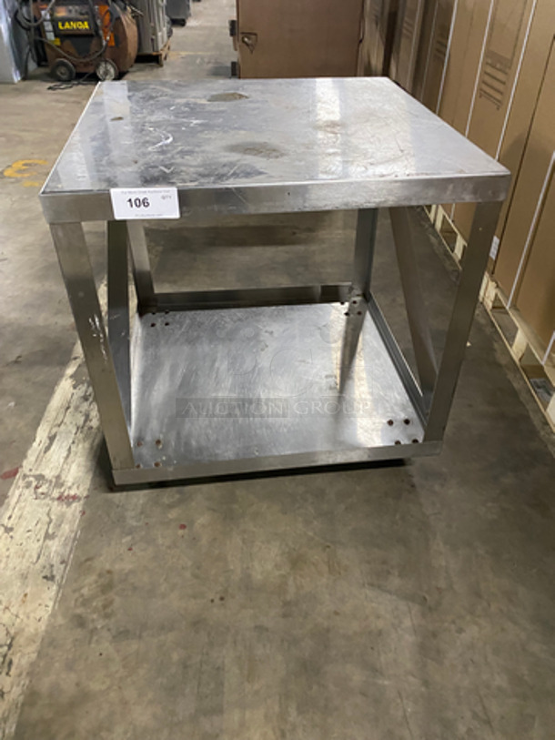 Solid Stainless Steel Work Top/ Prep Table! With Storage Space Underneath! On Casters! - Image 1 of 5