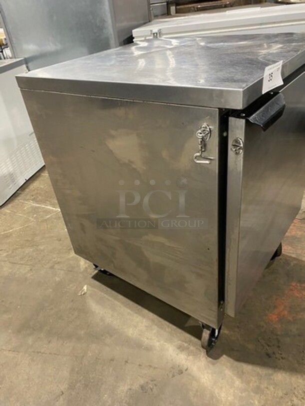 Beverage Air Commercial Single Door Lowboy/Worktop Freezer! All Stainless Steel! On Casters! Model: WTF27A SN: 10502225 115V 60HZ 1 Phase - Image 2 of 7