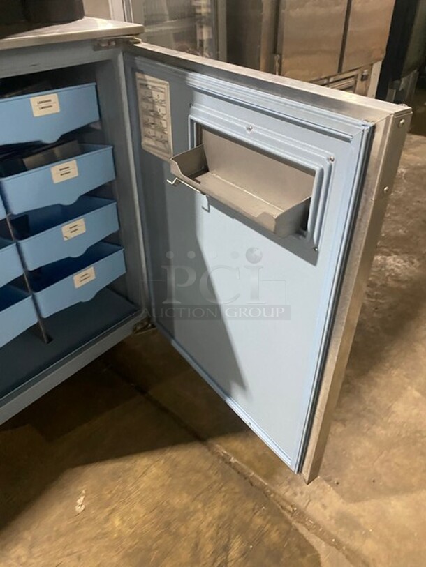 Manitowoc Multiplex All Stainless Steel Smoothie Workstation! On Single Door Undercounter Cooler With Poly Bins! On Casters! Model: MB81 SN: 1701150000057 115V 1PH  - Image 6 of 11