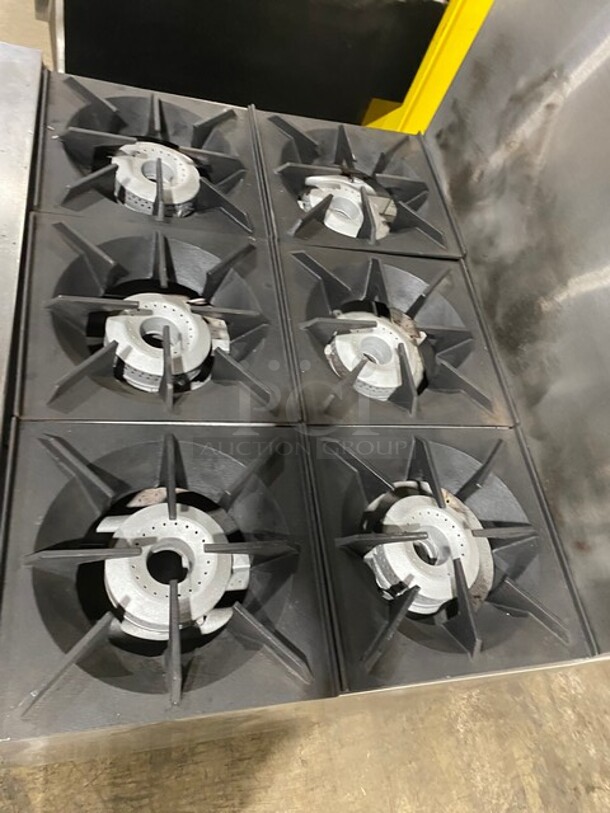 Therma Tek Natural Gas Powered 6 Burner Range! With Full Size Oven Underneath! With Raised Back Splash!  - Image 5 of 11