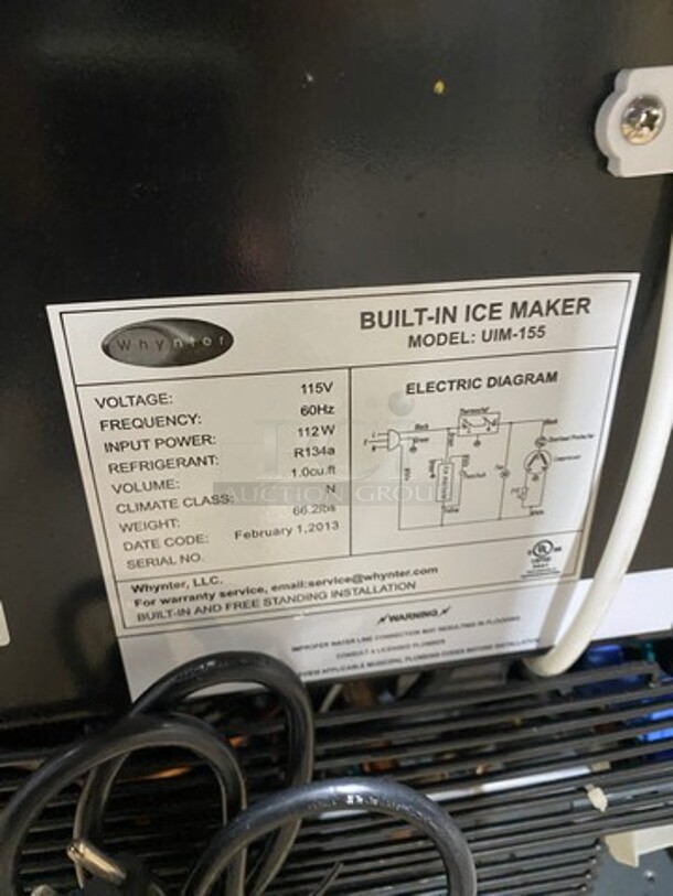 NEW! OUT OF THE BOX! SCRATCH-N-DENT! Whynter Undercounter Built In Ice Maker! All Stainless Steel! Model: UIM155 115V - Image 7 of 8