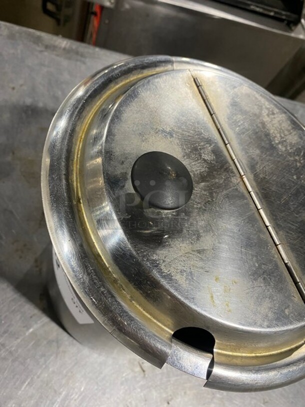 Stainless Steel Steam Table/ Prep Table Soup Pan! With Slotted Lid! - Image 4 of 4