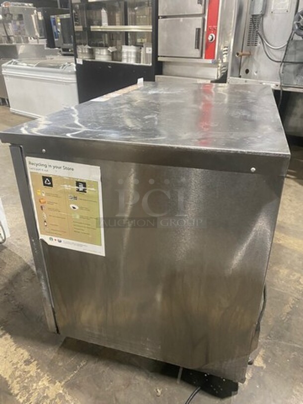 COOL! Delfield Manitowoc Commercial 2 Door Lowboy/Worktop Cooler! All Stainless Steel! Model: UC4048STAR SN: 1305152000153 115V 60HZ 1 Phase - Image 4 of 9