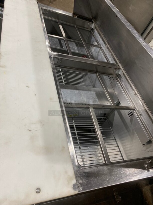 Randell Commercial Refrigerated Mega Top Sandwich Prep Table! With 2 Door Underneath Storage! All Stainless Steel! On Casters! MODEL 904K7 SN: W12636301 115V 1PH - Image 7 of 9