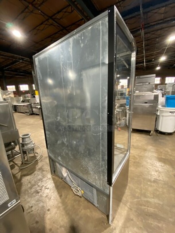 SWEET! Commercial Refrigerated Open Grab-N-Go Case Merchandiser! With View Through Sides! With Front Cover! All Stainless Steel! - Image 4 of 8