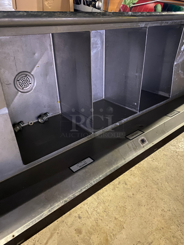 Duke Commercial 3 Bay Sink! With Dual Drainboard, Faucet, Handles And Spray Nozzle Attachment! All Stainless Steel! - Image 4 of 8