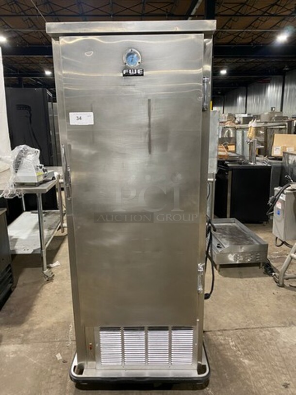 FAB! FWE Commercial Refrigerated Single Door Holding Cabinet! Solid Stainless Steel! On Casters! Model: R30U SN: 9125700 115V 60HZ 1 Phase - Image 1 of 6
