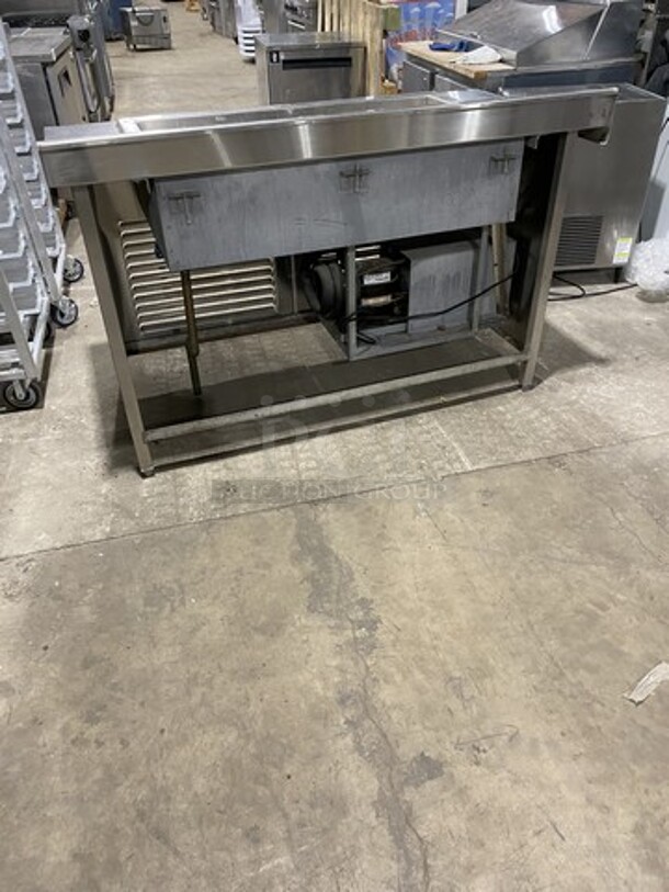 Randell All Stainless Steel Wrapped Refrigerated Cold Pan Unit! With Raised Backsplash!  Model 9943SCA Serial 16692811! 115V 1 Phase! On Legs!  - Image 3 of 8