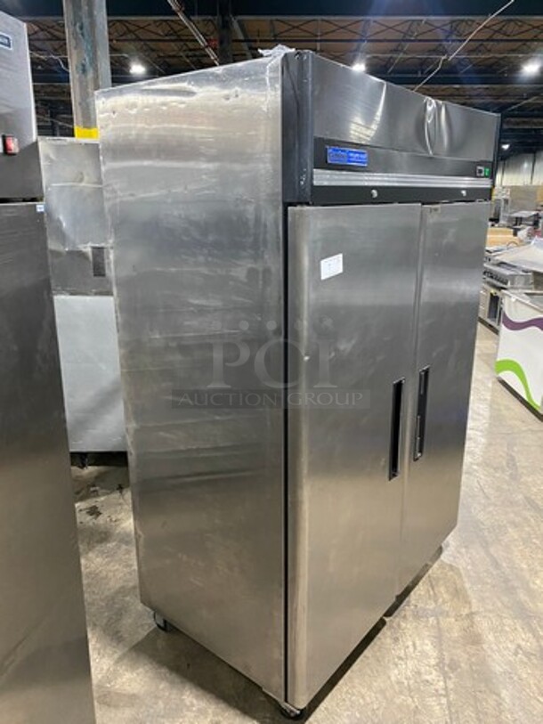 Central Commercial 2 Door Reach In Refrigerator! With Poly Coated Racks! All Stainless Steel! On Casters! Model: 69K032 SN: 440211 115V 60HZ 1 Phase - Image 2 of 10