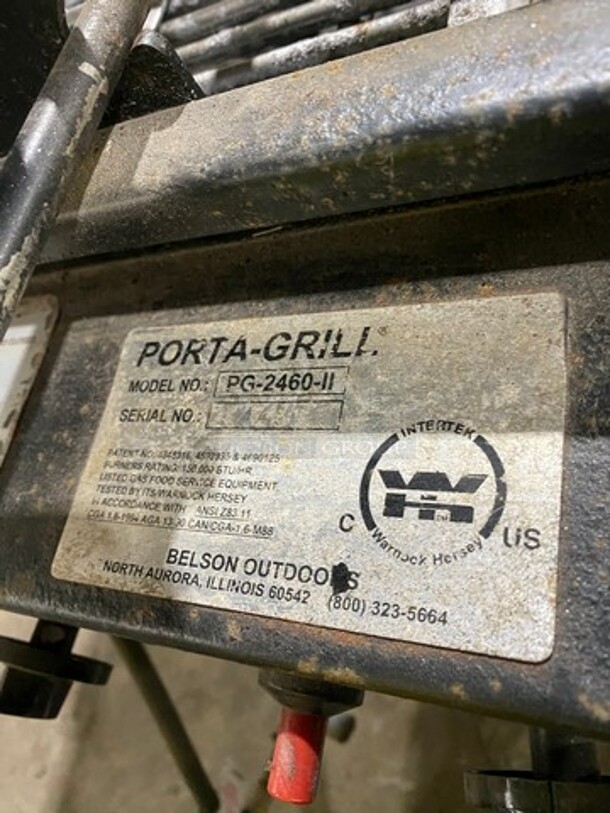 WOW! Belson Porta Grill LP Powered BBQ Grill! On Casters! Working When Removed! Model: PG2460II SN: 4459 - Image 9 of 9