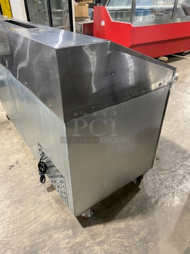 2017 Leader Commercial Refrigerated Pizza Prep Table! With Marble Top! With 3 Door Storage Space Underneath! All Stainless Steel! On Casters! Model: DR72SC SN: AA11M2201 115V 60HZ 1 Phase - Image 3 of 9
