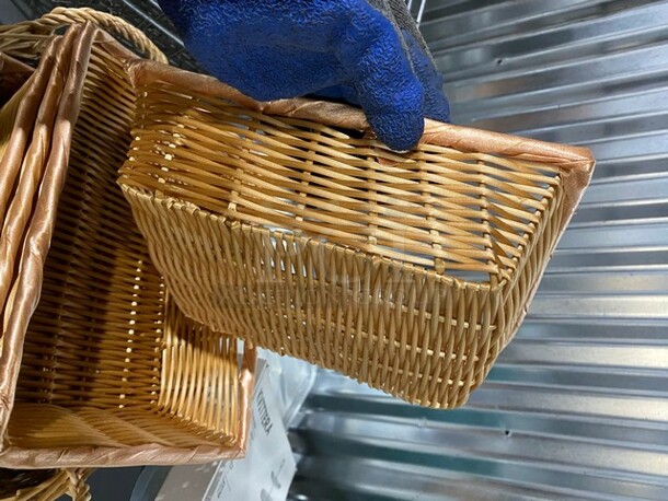 COOL! Light & Dark Woven Bread Baskets! 9 X Your Bid! - Image 6 of 9