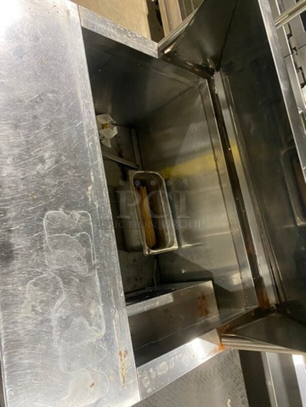 Cool Tech Commercial Refrigerated Sandwich Prep Table! With 2 Door Storage Space Underneath! With Double Over Head Shelf Storage! All Stainless Steel! On Casters! WORKING WHEN REMOVED! - Image 8 of 9