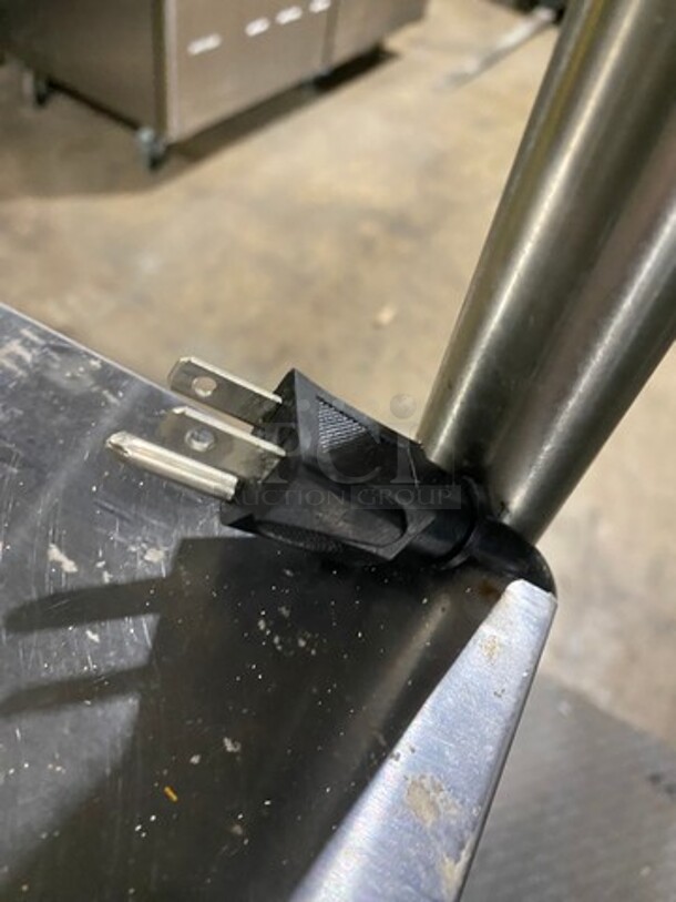 Cool Tech Commercial Refrigerated Sandwich Prep Table! With 2 Door Storage Space Underneath! With Double Over Head Shelf Storage! All Stainless Steel! On Casters! WORKING WHEN REMOVED! - Image 9 of 9