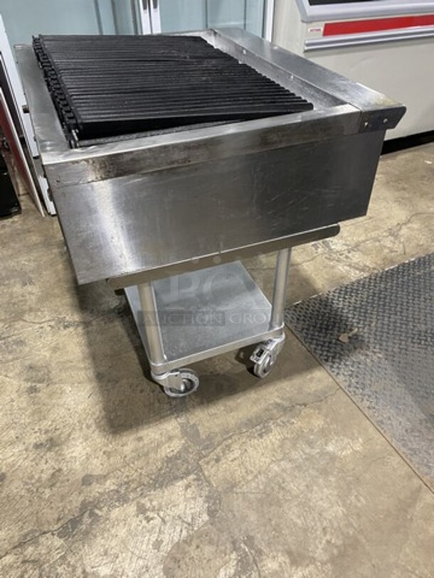 Tristar Natural Gas Powered 36 Inch Char Grill! 6 Burner High BTU! On All Stainless Steel Equipment Stand! On Casters!  - Image 3 of 9