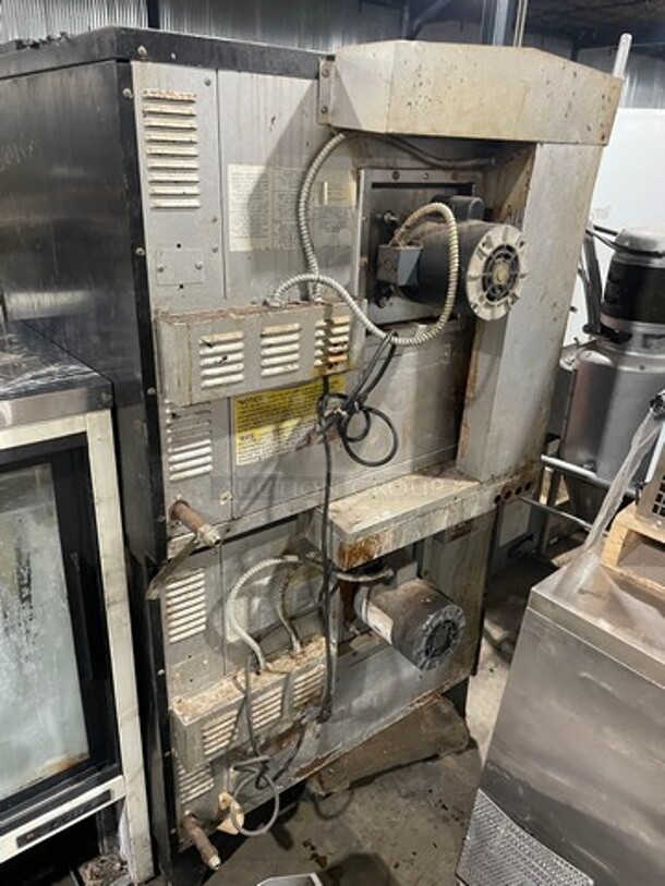 Sunfire Double Stacked Natural Gas Powered Convection Oven! All Stainless Steel! On Legs!  - Image 3 of 10