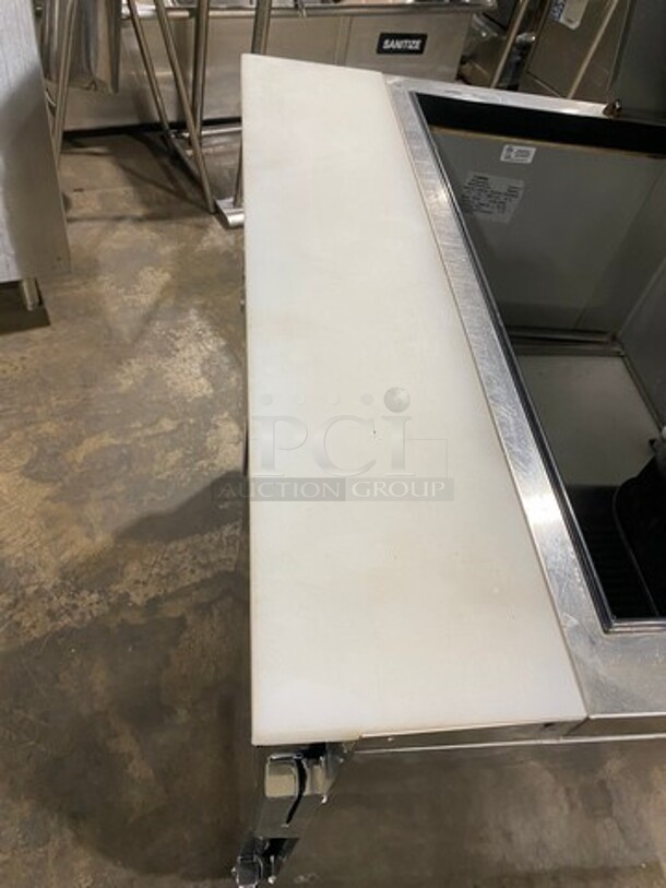 LATE MODEL! 2017 Leader Commercial Refrigerated Sandwich Prep Table! With 2 Door Underneath Storage Space! With Commercial Cutting Board! All Stainless Steel! On Casters! Model: LM36 SN: GA03M0902A 115V 60HZ 1 Phase - Image 9 of 10