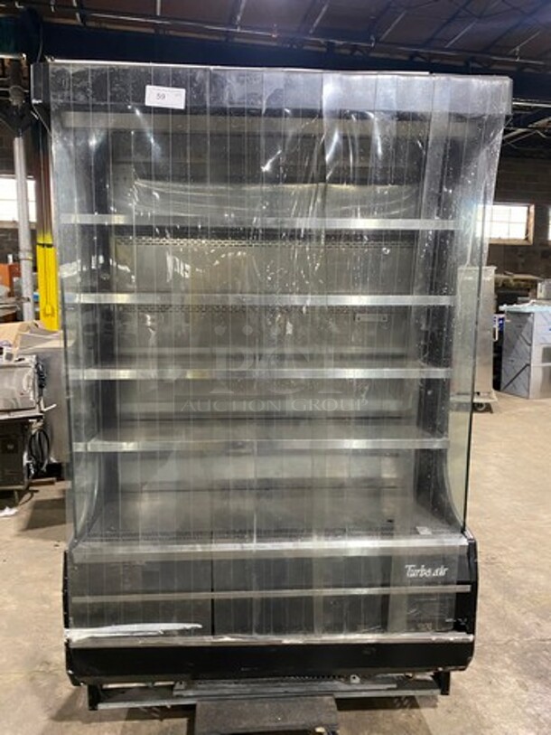 Turbo Air Commercial Refrigerated Open Grab-N-Go Case Merchandiser! With View Through Sides! With Front Cover! All Stainless Steel! Model: TOM50B SN: TOM5017X029 120V 60HZ 1 Phase - Image 1 of 8