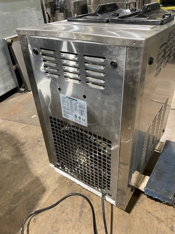2017 Late Model! SpaceMan 3 Handle Counter Top Gravity Fed Ice Cream Machine! All Stainless Steel! Model 62535 Serial 170562! 220V 1 Phase! Working When Removed! - Image 4 of 9