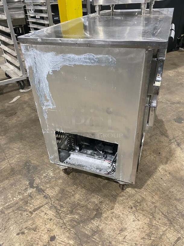 NICE! Leader Commercial Refrigerated 2 Door Lowboy/Worktop Cooler! All stainless Steel! With Metal Rack! On Casters! 115V 1 Phase! Model: LB48 S/C SN: PY08M0308! - Image 3 of 8