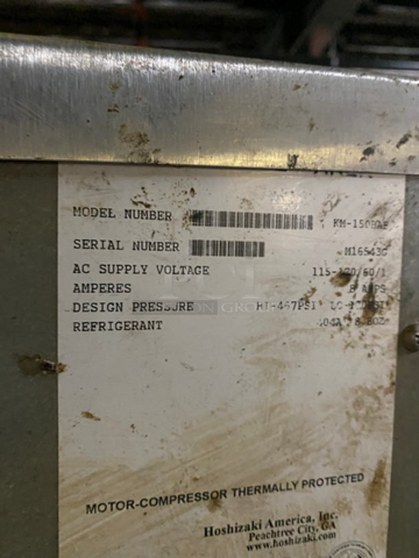 Hoshizaki Commercial Ice Machine! Stainless Steel Body! Model: KM-150BAB SN: M16543G 115/120V 60HZ 1 Phase - Image 8 of 9