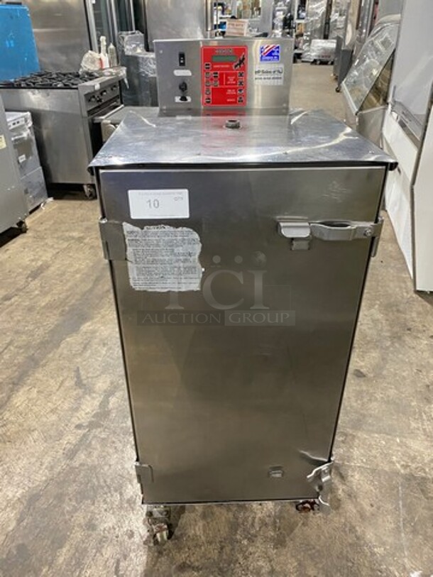 CookShack Commercial Single Door Electric Powered Smoker! All Stainless Steel! On Casters!
