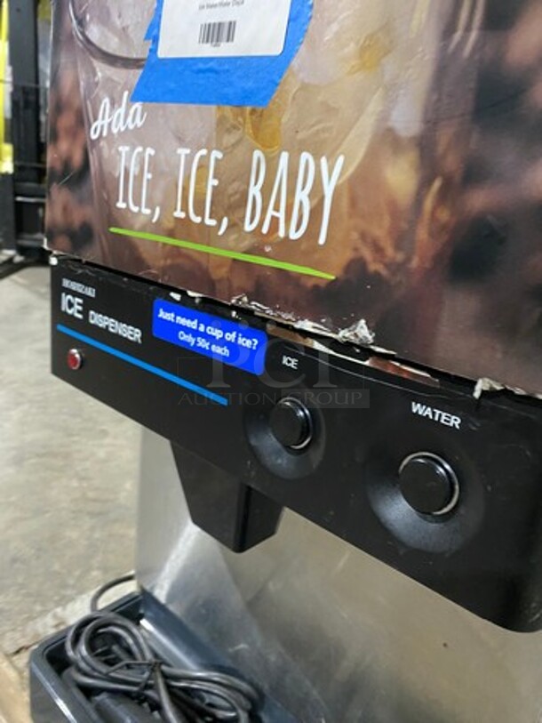 WOW! Hoshizaki Commercial Countertop Refrigerated Ice Maker/Dispenser And Water Dispenser! All Stainless Steel! With Legs! Model: DCM270BAH SN: T14252A 115/120V 60HZ 1 Phase - Image 6 of 8