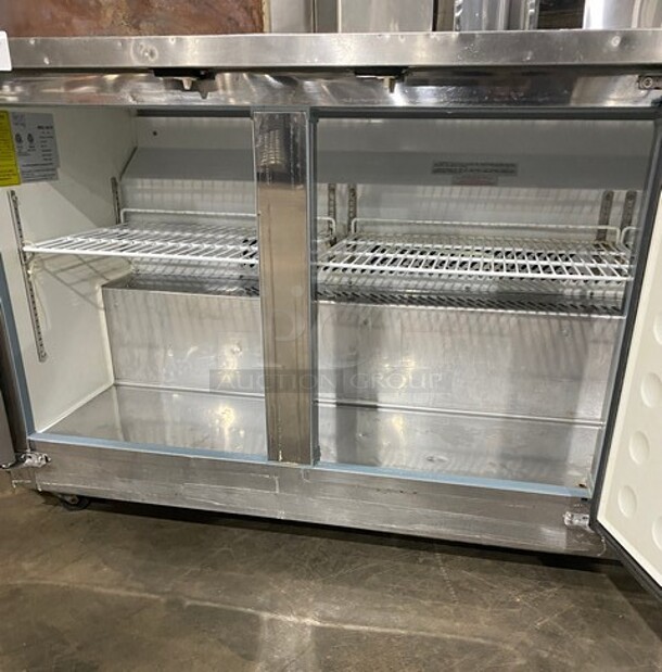 Ikon Stainless Steel Commercial 3 Door Undercounter Freezer on Commercial Casters! MODEL KUC72F SN: KUC72F9024462 115V  - Image 6 of 7