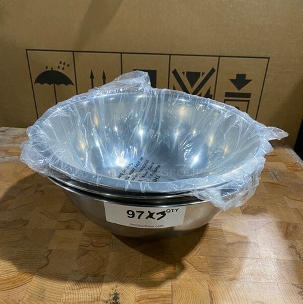 NEW! Choice 8QT Standard Weight Mixing Bowls! 3x Your Bid! MODEL 176MXBSS8