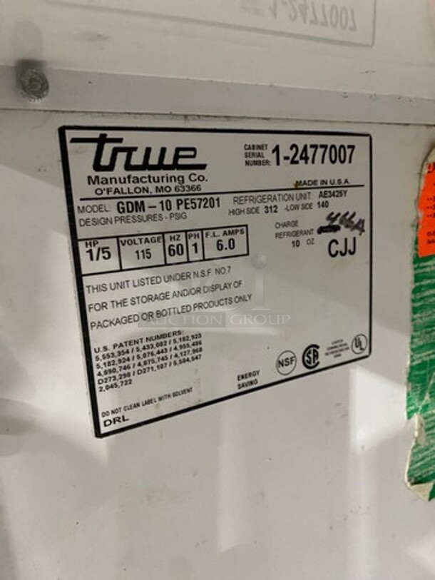 True Commercial Single Door Reach In Refrigerator Merchandiser! View Through Door! With Poly Coated Racks! Model: GDM10 SN: 12477007 115V 60HZ 1 Phase - Image 7 of 8
