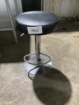 Round Cushioned Adjustable Height Bar Stools! 4 X Your Bid! 
