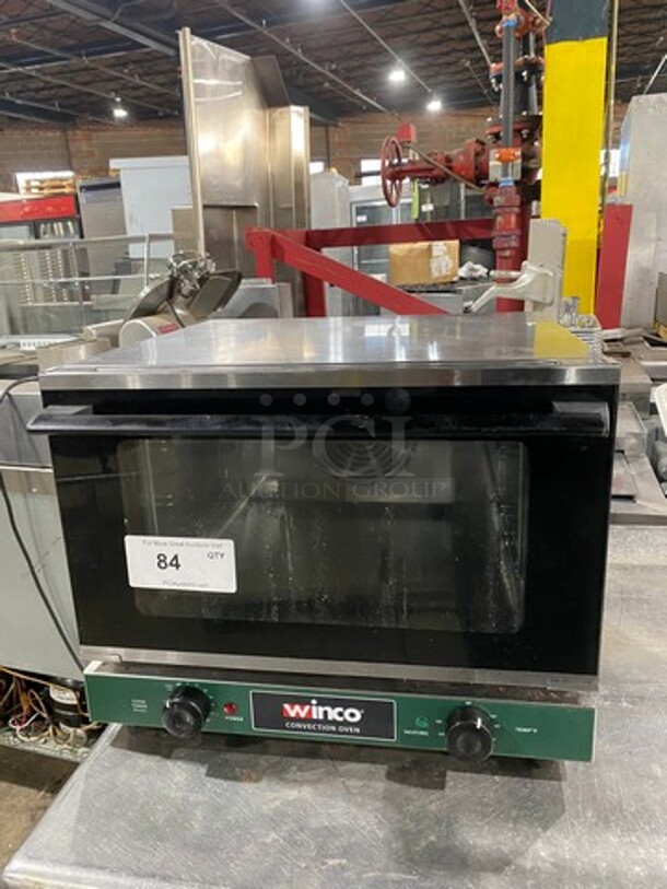 Winco Commercial Countertop Electric Powered Convection Oven! With View Through Door! Stainless Steel Body! Model: ECO250 SN: ECO25090000825 120V