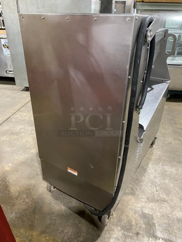 Sweet! Hobart Commercial Floor Style Heavy Duty Meat Grinder/ Meat Mixer! Solid Stainless Steel! On Casters! Working When Removed! Please Call Or Text For Video! Model: MG2032 SN: 271151943 208V 3PH - Image 4 of 9