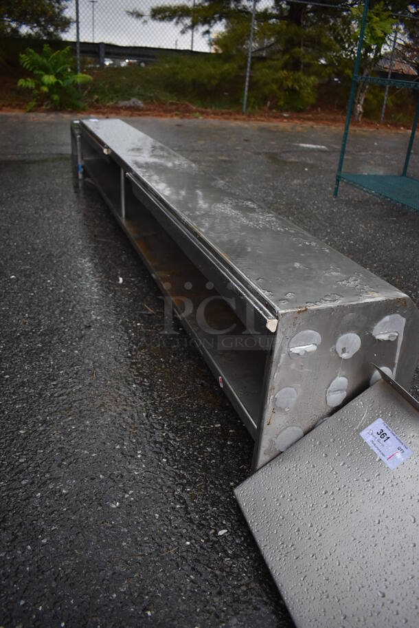 Stainless Steel 2 Tier Over Shelf w/ 2 Attached Order Holding Rods. 120x15x17 - Image 1 of 5
