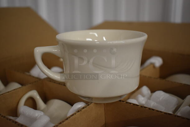 34 BRAND NEW IN BOX! Oneida White Ceramic Mugs. 4.5x3.5x2.5. 34 Times Your Bid!