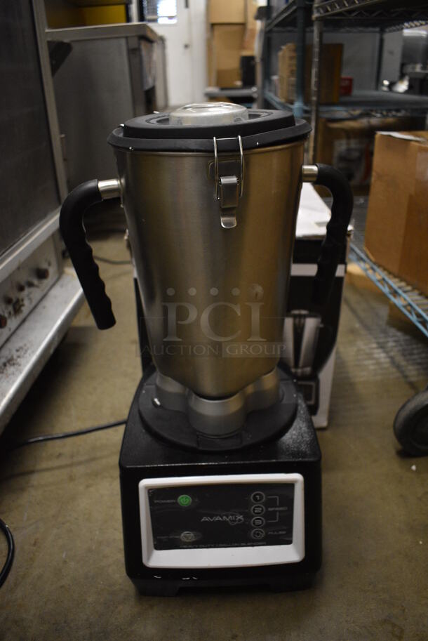 IN ORIGINAL BOX! 2019 AvaMix 928BX1GRG Metal Commercial Countertop Blender w/ Stainless Steel Pitcher. 120 Volts, 1 Phase. 10x10x21. Tested and Powers On But Parts Do Not Move - Image 1 of 9