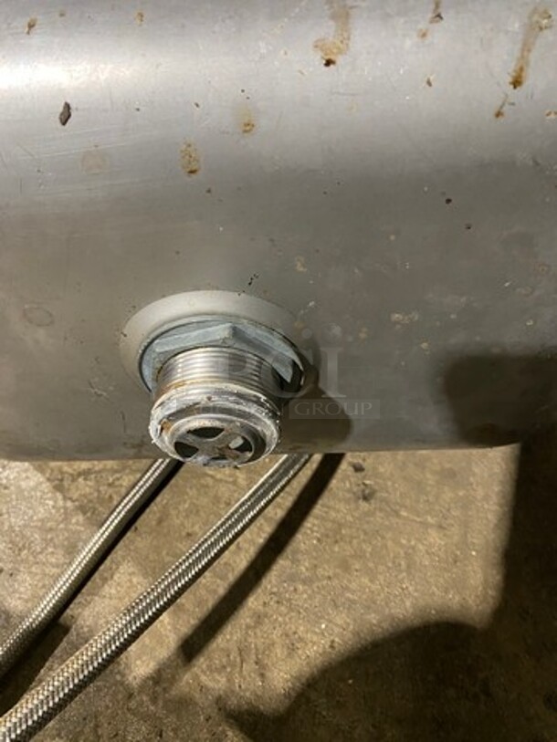 Commercial Stainless Steel Hand Sink! With Back Splash! With Faucet And Handles! - Image 8 of 9