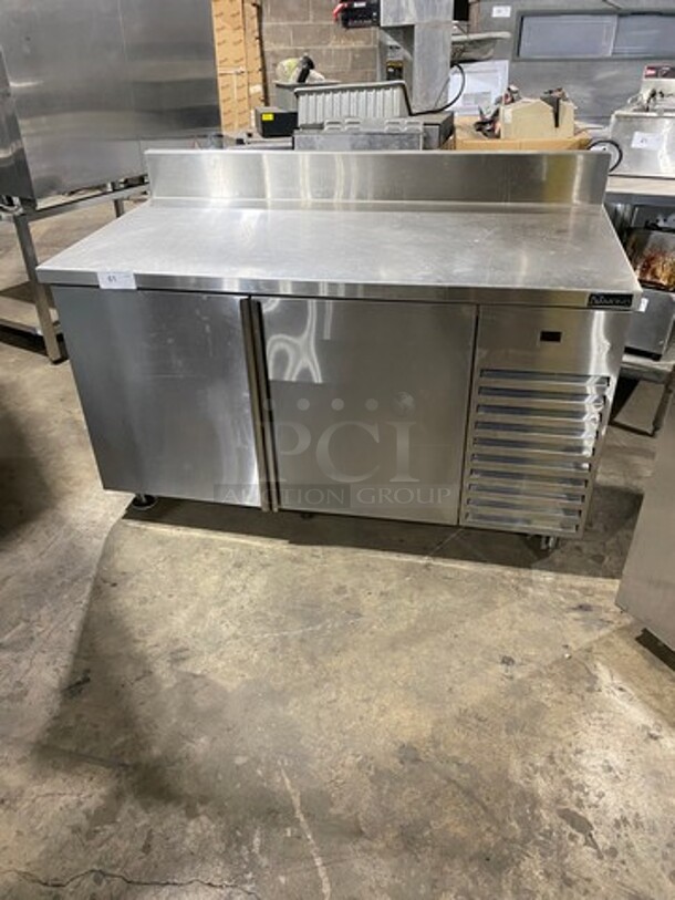 GREAT! LATE MODEL! Diamond Commercial 2 Door Refrigerated Lowboy/Worktop Cooler! With Backsplash! All Stainless Steel! On Casters! WORKING WHEN REMOVED! Model: RL3060SC SN: 1890416 115V 60HZ 1 Phase - Image 1 of 7