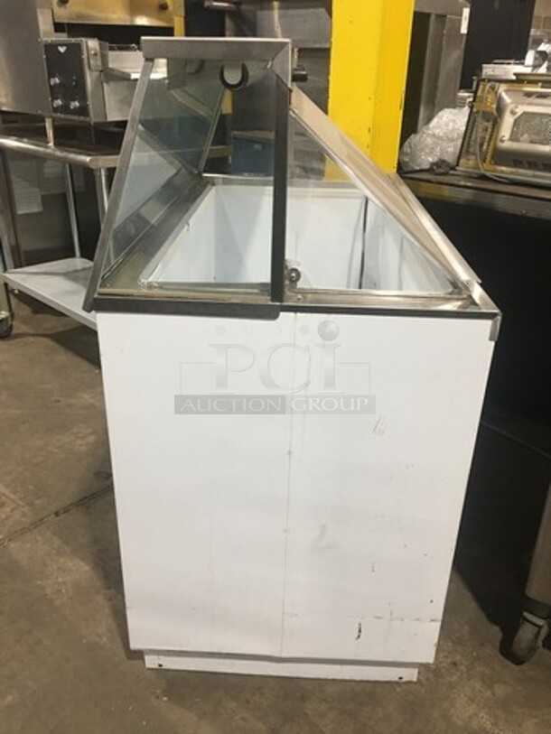 Kelvinator Commercial Refrigerated Ice Cream Dipping Cabinet/ Display Case! With Slanted Front Glass! With Rear Access Doors! - Image 2 of 9