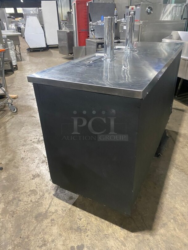BEAUTIFUL! Beverage Air Commercial Dual Tower Beer Kegerator! With 2 Tap Beer Dispensers! Model DD68 Serial 4507229! 115V 1Phase! WORKING WHEN REMOVED! - Image 3 of 11