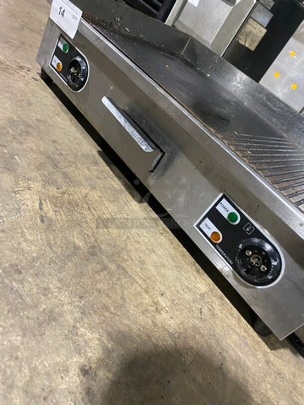 Vevor Commercial Countertop Flat And Grooved Grill Combo! With Back And Side Splashes! All Stainless Steel! Model: LDS22 - Image 7 of 9