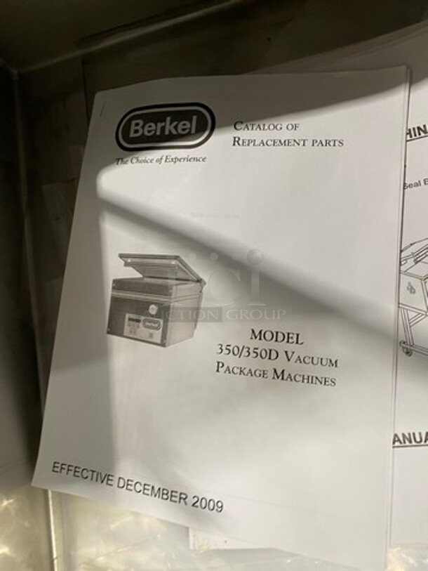 BERKEL Stainless Steel Commercial Countertop Vacuum Sealer! On legs! MODEL 350/350D SN:11973EK1040156 120V/60Hz 1PH - Image 6 of 9